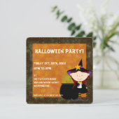 Witches Brew Kid's Halloween Party Invitation 5 (Debout devant)