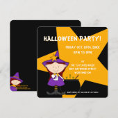 Witches Brew Kid's Halloween Party Invitation 6 (Devant / Derrière)