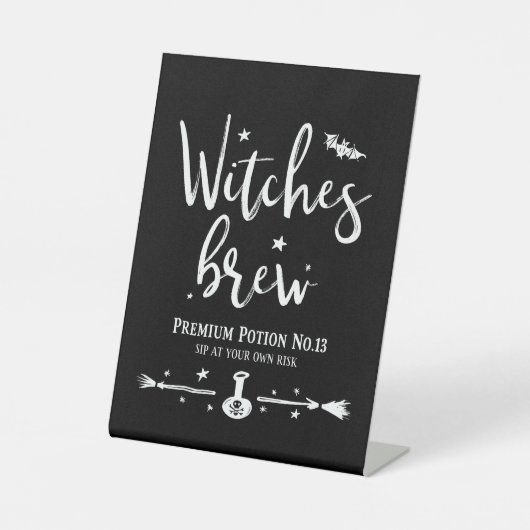 Witches Brew Reclamebord Met Voetstuk (Voorkant)