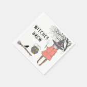 Witches Brew Spooky Witch Servet (Hoek)