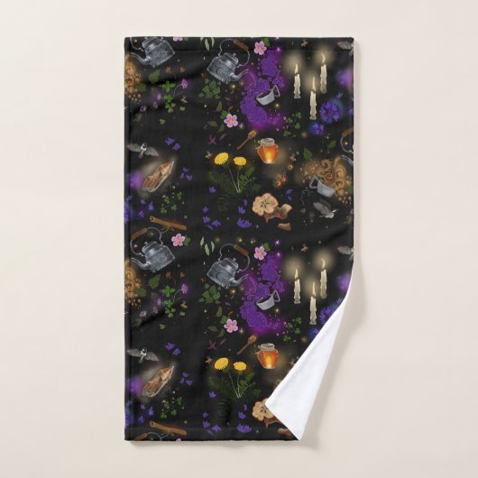 Witches Brew Tea en Cottcore Pattern Bad Handdoek (Handdoek)