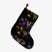 Witches Brew Tea en Cottcore Pattern Kleine Kerstsok (Voorkant (Hangend))