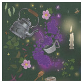 Witches Brew Tea en Cottcore Pattern Stof (Close Up)