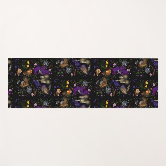 Witches Brew Tea en Cottcore Pattern Yogamat (Voorkant (horizontaal))