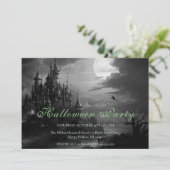 Witches Castle Halloween Fête Invitation (Debout devant)