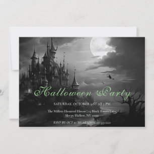 Witches Castle Halloween Fête Invitation