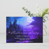 Witches Castle Halloween Fête Invitation (Debout devant)