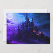 Witches Castle Halloween Fête Invitation (Dos)