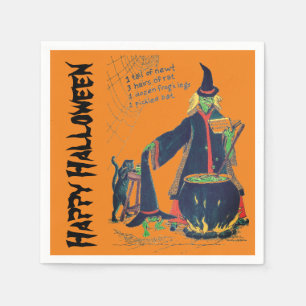 Witches Cauldron Brew Halloween Napkins Servet