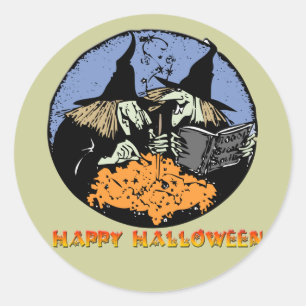 Witches Cauldron Ronde Sticker