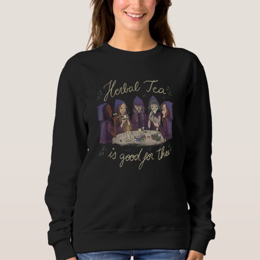 Witches Drinking Tea. Wiccan Magical Herbal Tea Pa Trui (Voorkant)