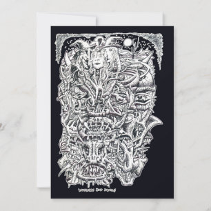 Witches en duivels, door Brian Benson Flat Kaart