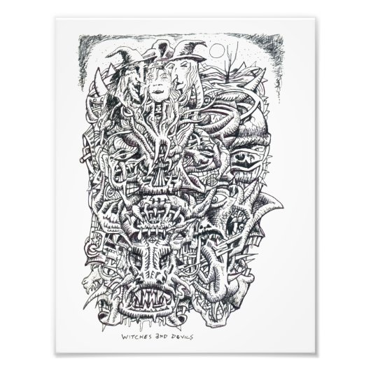 Witches en duivels, door Brian Benson Foto Afdruk (Voorkant)
