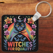 Witches For Equality Feminist Sleutelhanger (Achterkant)