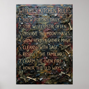 Witches Keuken Regels Poster
