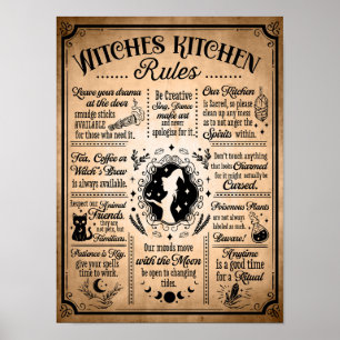 Witches Kitchen Rules  Halloween Poster