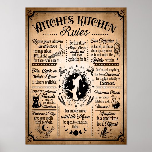 Witches Kitchen Rules  Halloween Poster (Voorkant)
