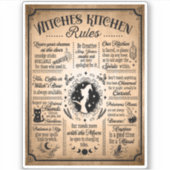 Witches Kitchen Rules  Halloween Sticker (Voorkant)