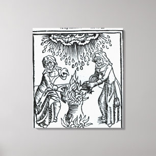 Witches Making a Spell, 1489 Canvas Afdruk