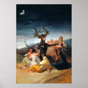 Witches Sabbat van Francisco Goya (1798) Poster