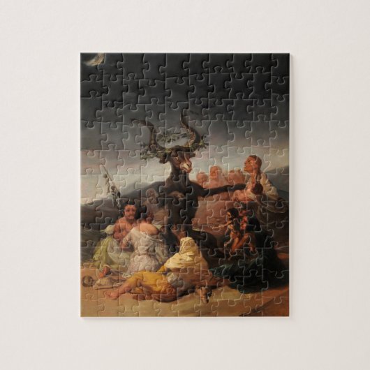 Witches' Sabbath by Francisco de Goya Legpuzzel (Verticaal)