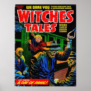 WITCHES TALES Cool  Comic Book Hoesje Art Poster
