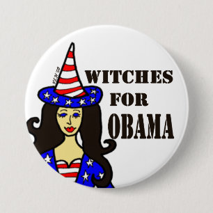 Witches voor Obama Fun Halloween Button