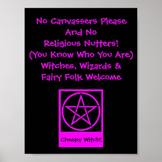 Witches Wizards en Fairy Folk Welcome Poster (Voorkant)