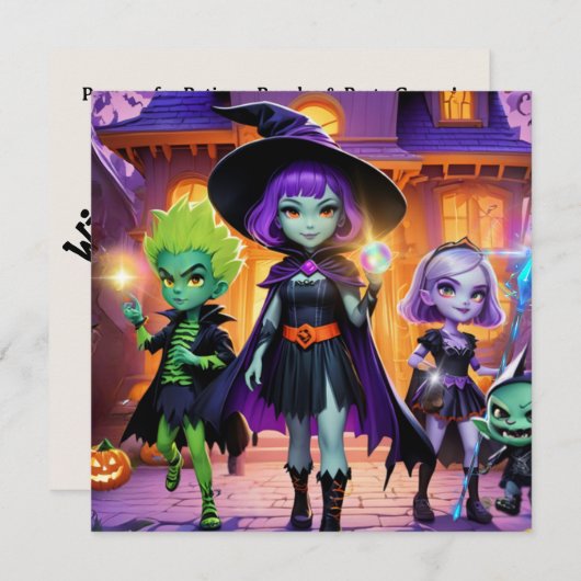 Witches & Wizards Themed Invitation (Devant / Derrière)