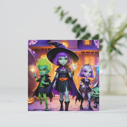 Witches & Wizards Themed Invitation (Debout devant)