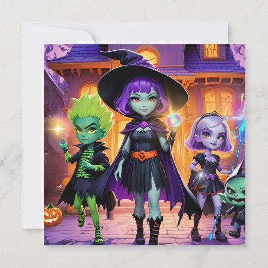 Witches & Wizards Themed Invitation (Devant)