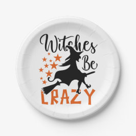 Witches zijn gek papieren bordje