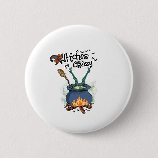 Witches zijn gek ronde button 5,7 cm (Voorkant)