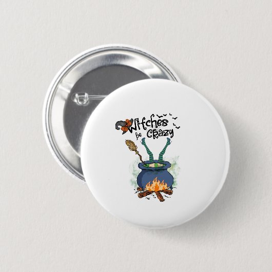 Witches zijn gek ronde button 5,7 cm (Voorkant /achterkant)
