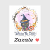Witches zijn gek sticker (Vel)
