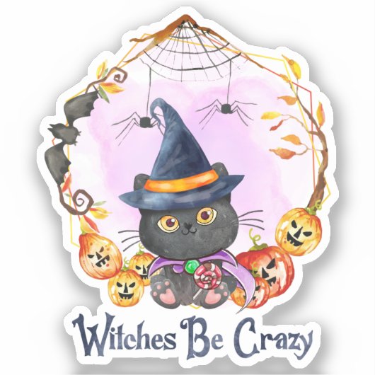 Witches zijn gek sticker (Voorkant)