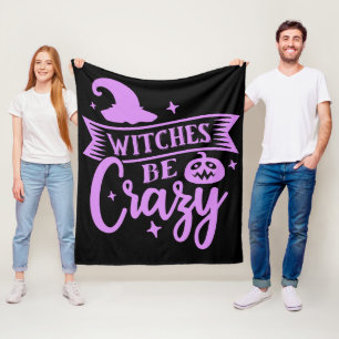 Witches zijn gekkenzwart en Paars Fleece Deken