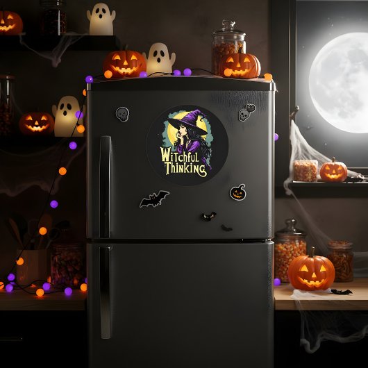 Witchfull Thinking Halloween Witch Thinking ontwer Ronde Sticker