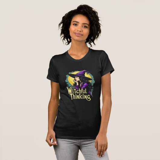 Witchfull Thinking Halloween Witch Thinking ontwer T-shirt (Voorkant volledig)
