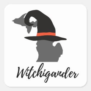 Witchigander - Michigan Witch Vierkante Sticker