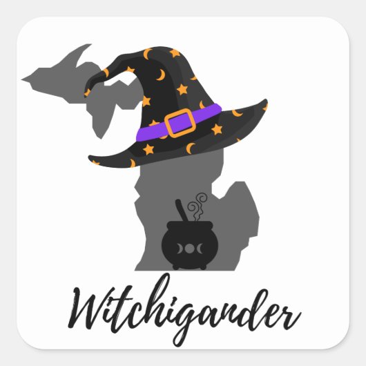 Witchigander Vierkante Sticker (Voorkant)