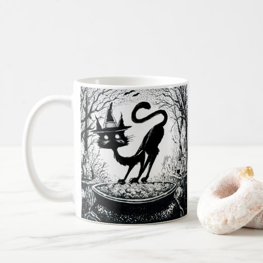 Witching Cat Koffiemok (Met donut)