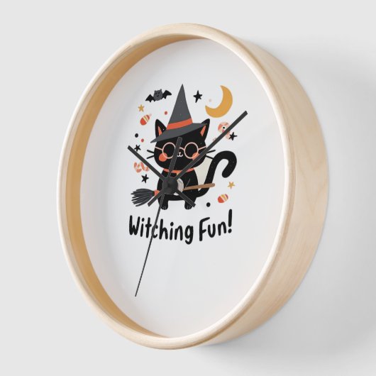 Witching Fun Zwarte Kat met Bezem – Schattigee Hal (Hoek)