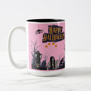 Witching Hour Whispers lichtroze Tweekleurige Koffiemok