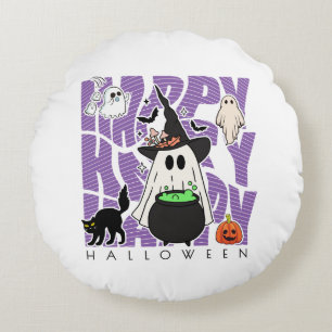 Witching Up Fun Happy Halloween Magie & Mischief Rond Kussen