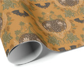 Witching Vine Folkloric Halloween Pumpkin Pattern Cadeaupapier (Rol Hoek)