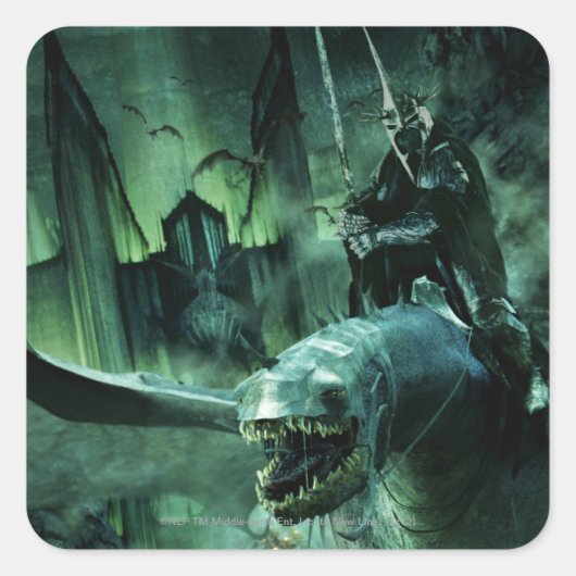 Witchking Riding Fellbeast Vierkante Sticker (Voorkant)