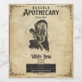 Witch's Brew Apotheker Halloween Wijnlabel Wijn Etiket (Enkel label)