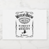 Witch's Brew Halloween familienaam Monogram Grappi Likeurfles Etiket (Enkel label)