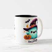 Witch's Brew - Halloween Tweekleurige Koffiemok (Voorkant rechts)